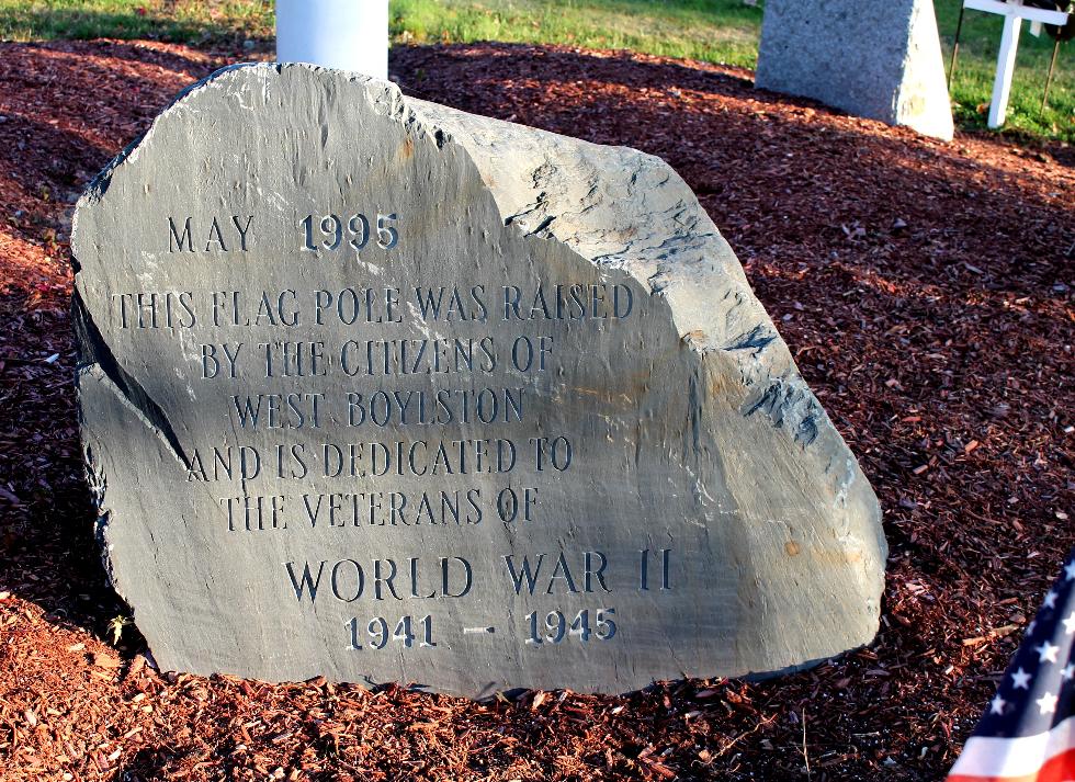 West Boylston Massachusetts World War II Veterans Memorial