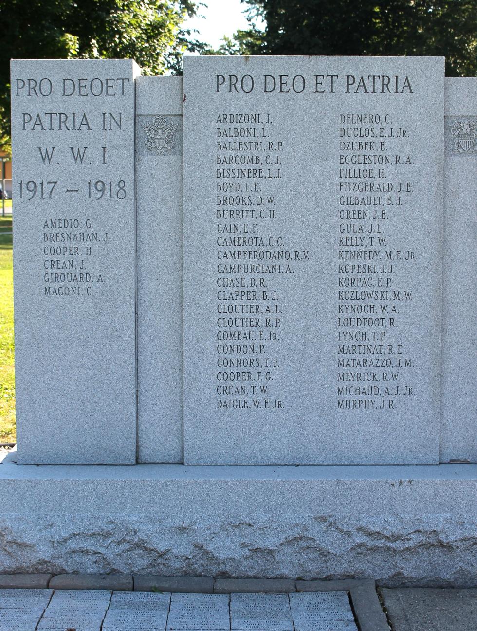 West Springfiels Massachusetts Veterans Memorial