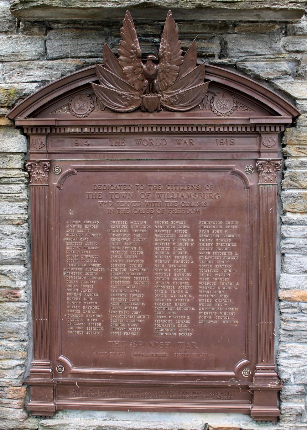 Williamsburg Massachusetts World War I Veterans Memorial