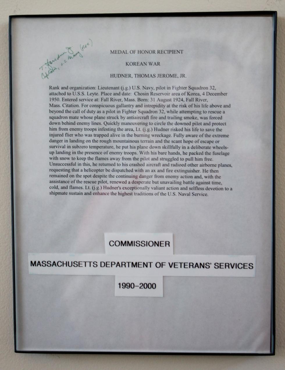 Massachusetts State Veterans Cemetery - Winchendon Mass - Medal of Honor Recipient