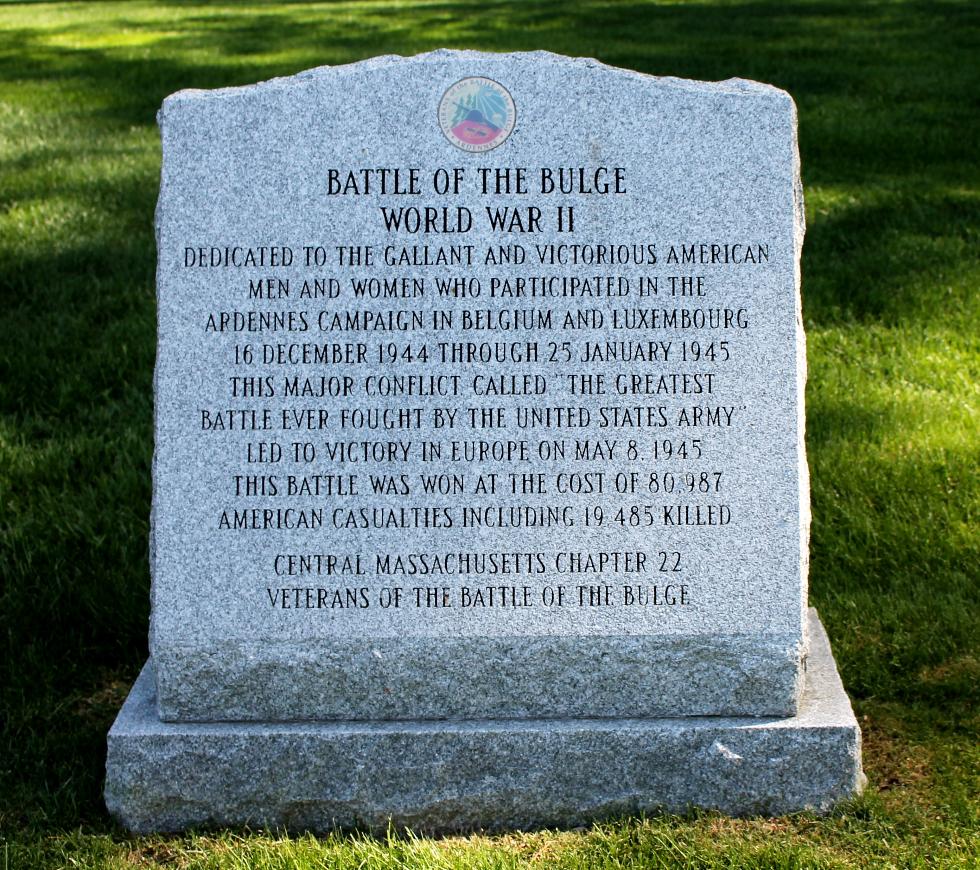 Massachusetts State Veterans Cemetery - Winchendon Mass - Memorial Path - Battle of the Bulge Memorial