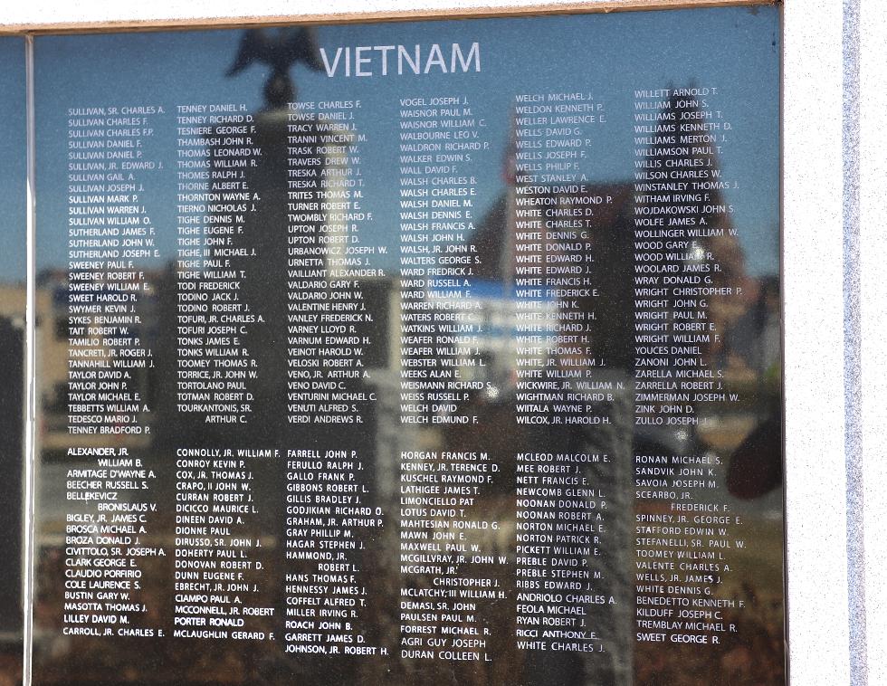 Woburn Massachusetts Vietnam War Honor Roll S thru Z