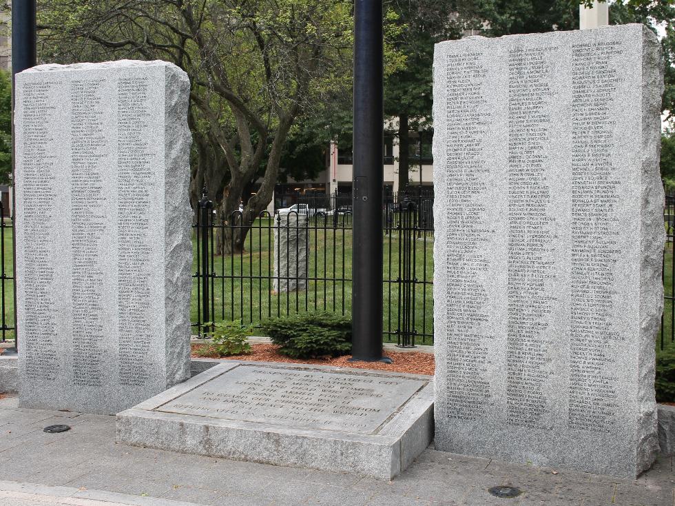Worcester Massachusetts City Common World War II Veterans Memorial