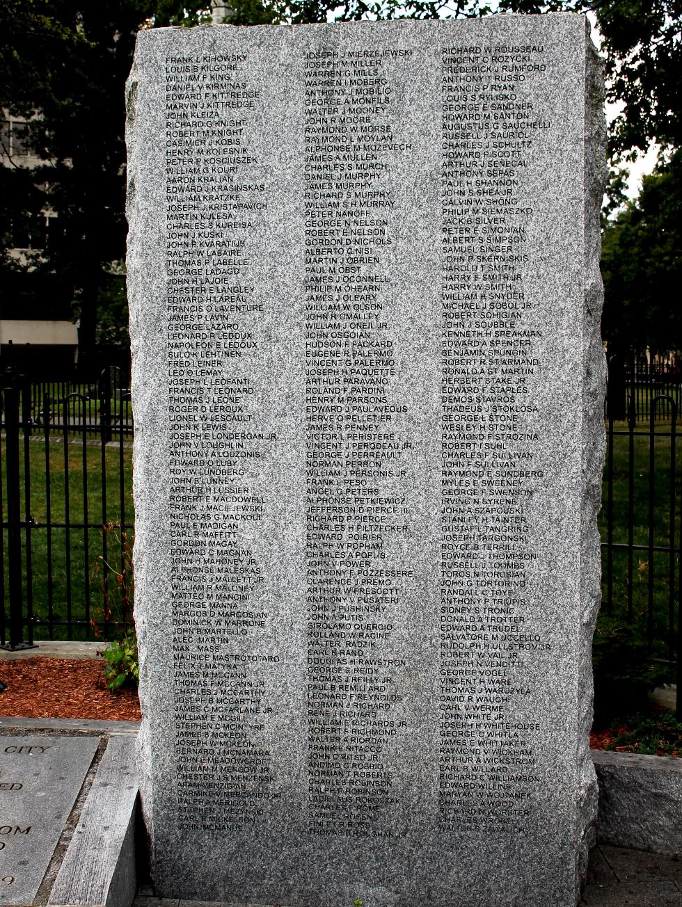 Worcester Massachusetts City Common World War II Veterans Memorial