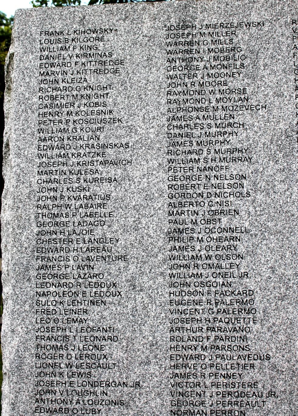 Worcester Massachusetts City Common World War II Veterans Memorial