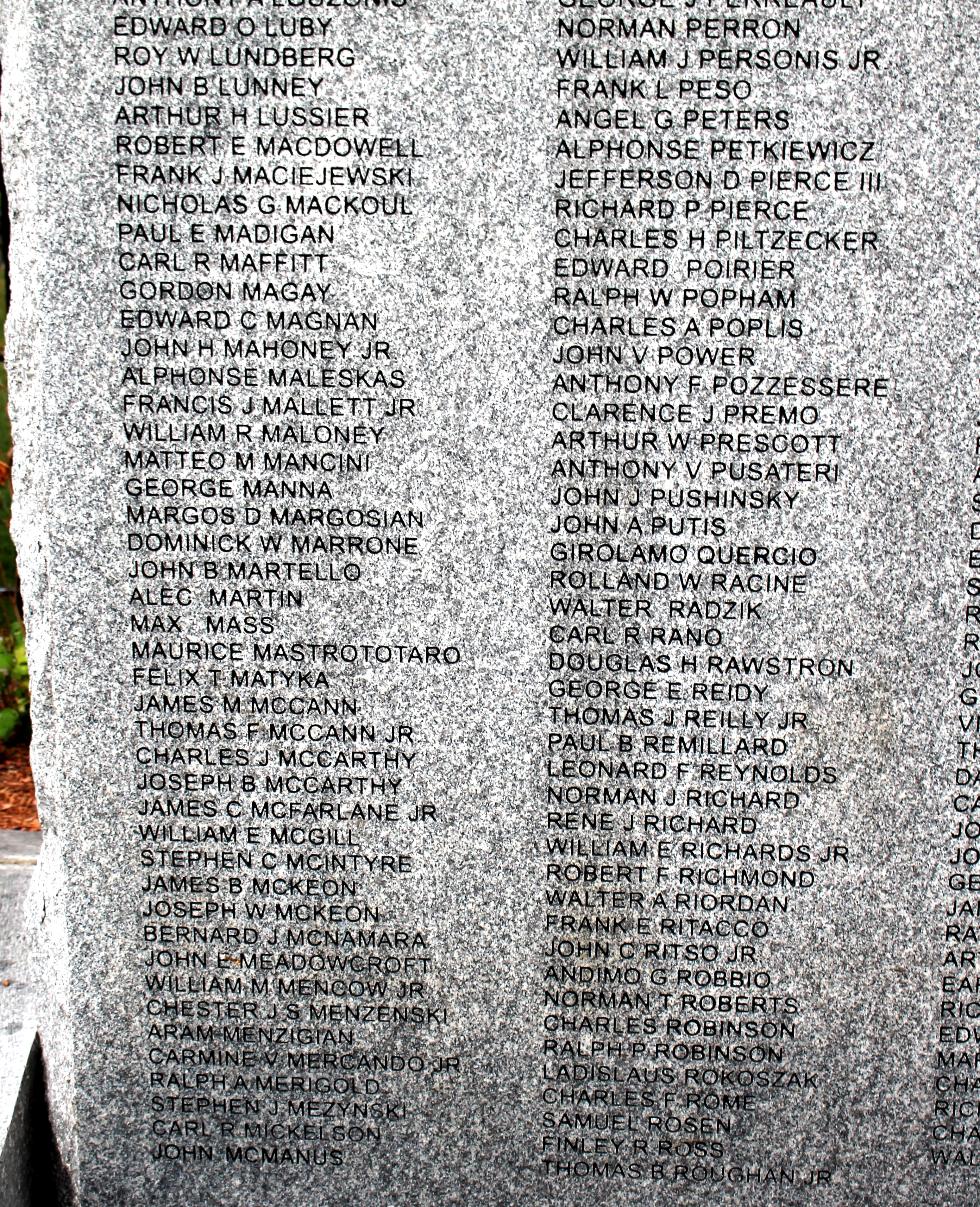 Worcester Massachusetts City Common World War II Veterans Memorial