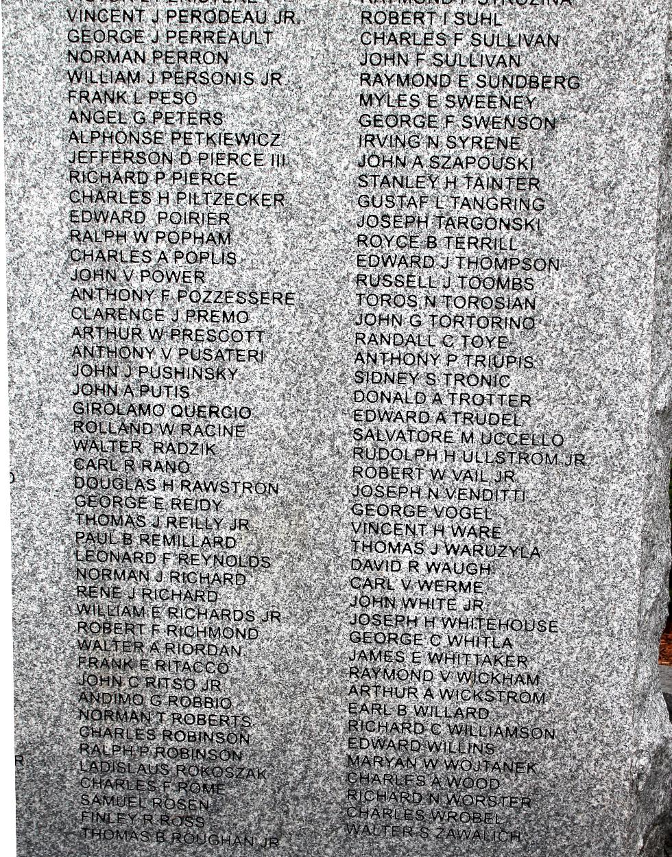 Worcester Massachusetts City Common World War II Veterans Memorial