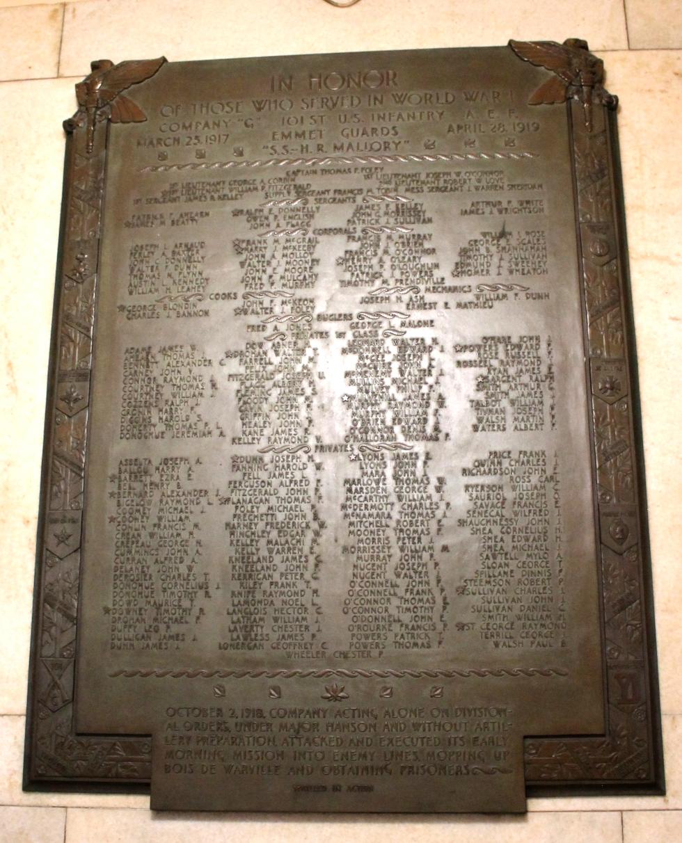 Worcester Massachusetts World War I Veterans Honor Roll