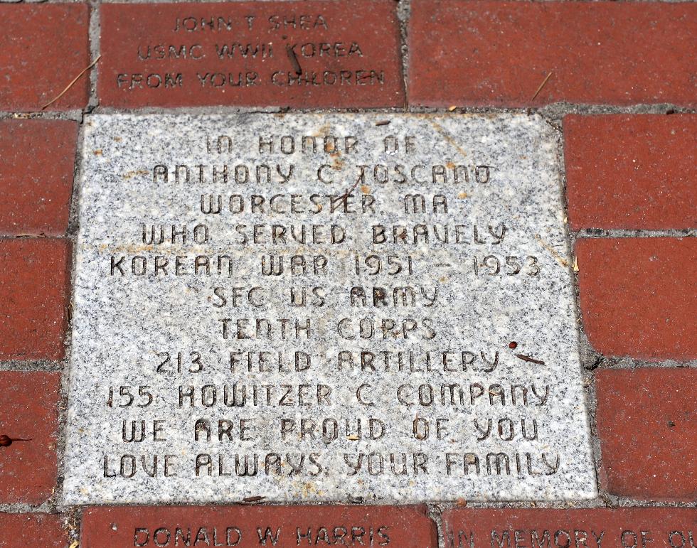 Worcester Massachusetts Korean War Veterans Memorial - Anthony C Toscano