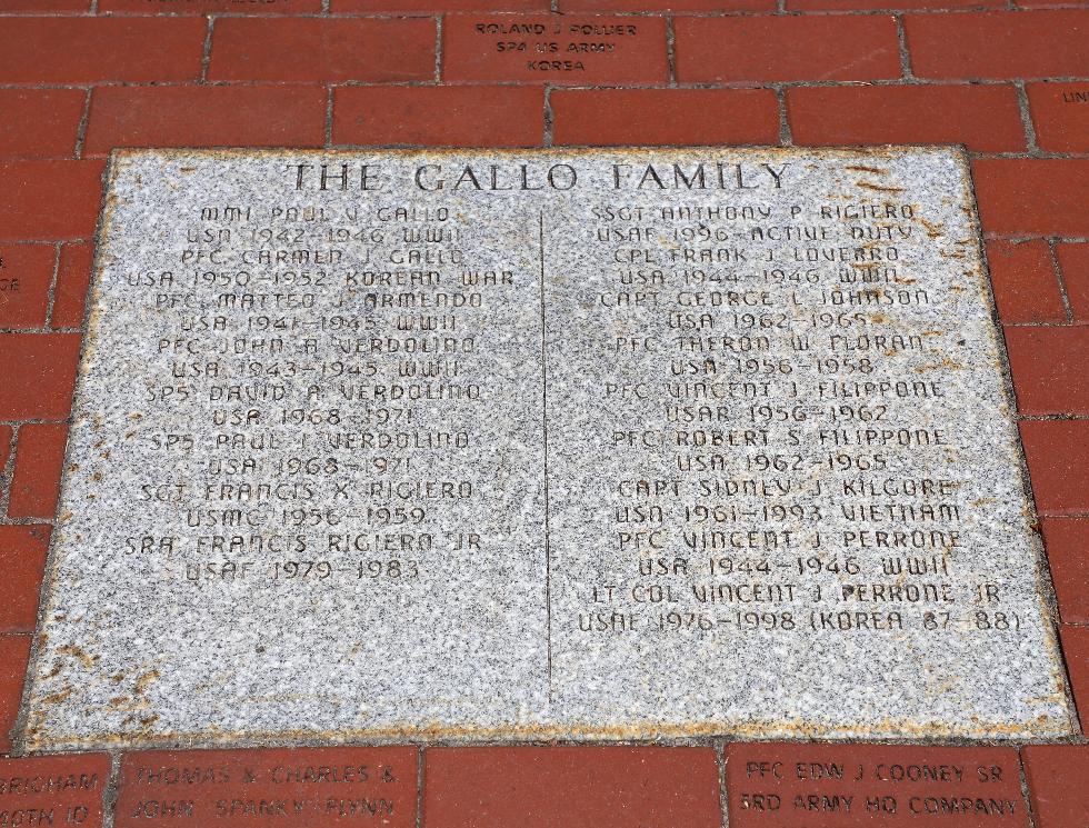 Worcester Massachusetts Korean War Veterans Memorial - Gallo Family