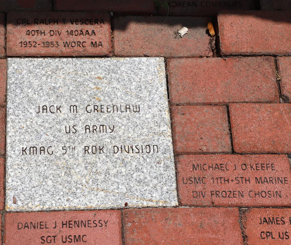 Worcester Massachusetts Korean War Veterans Memorial - Jack M Greenlaw