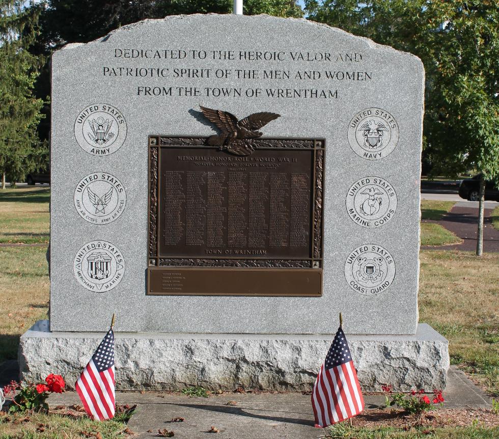 Wrentham Massachusetts World War II Veterans Monument